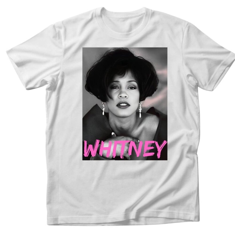New women whitney t shirt, r and b pop music tee
